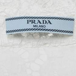 Prada White Lace Button Front Pleated Midi Dress S