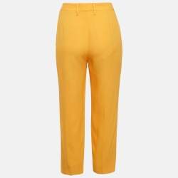 Prada Yellow Sateen Trousers S