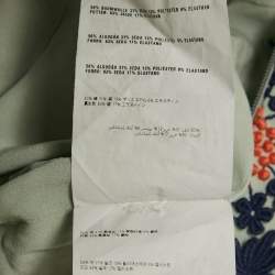 Pre Owned Prada Blue Floral Lace Scoop Neck Mini Dress XS