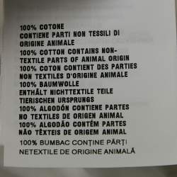 مملوكة مسبقًا Prada White Cotton Logo Detail Full Sleeve Oversized Shirt S