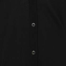 Prada Black Wool Knit Ostrich Feather Top & Pant Suit L