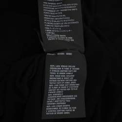 Prada Black Wool Knit Ostrich Feather Top & Pant Suit L