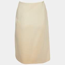 Prada Cream Wool Pencil Skirt M