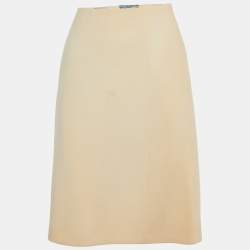 Prada Cream Wool Pencil Skirt M