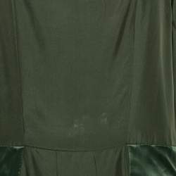 Prada Dark Green Silk Mini Dress M