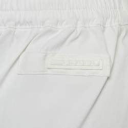 Prada White Cotton Pleated Mini Skirt M