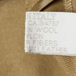 Prada Khaki Brown Wool High Waist Trousers M