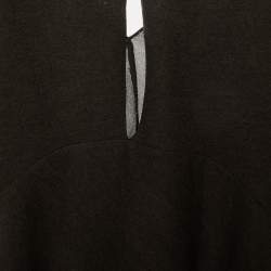 Prada Grey/Green Wool & Silk Bead Detail Top L
