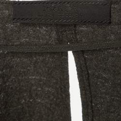 Prada Grey/Green Wool & Silk Bead Detail Top L