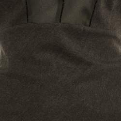 Prada Grey/Green Wool & Silk Bead Detail Top L