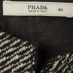 Prada Vintage Black Wool & Mohair Sleeveless Midi Dress L