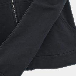 Prada Black Nylon Zip Up Jacket Sweatshirt Size M