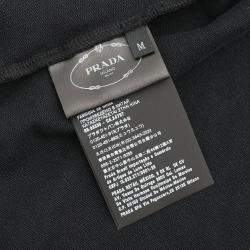 Prada Black Nylon Zip Up Jacket Sweatshirt Size M