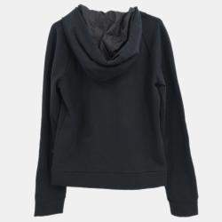 Prada Black Nylon Zip Up Jacket Sweatshirt Size M