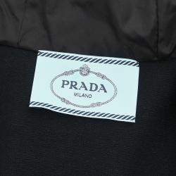 Prada Black Nylon Zip Up Jacket Sweatshirt Size M