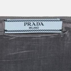 Prada Grey Mohair Wool Blend Pencil Skirt S