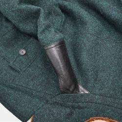 Prada Green Wool Coat Women Size 50