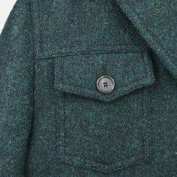 Prada Green Wool Coat Women Size 50