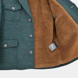 Prada Green Wool Coat Women Size 50
