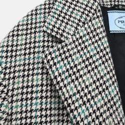Prada Black Wool Coat Women Size 44
