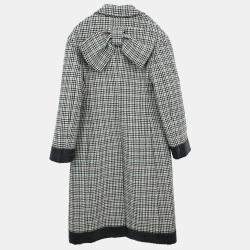 Prada Black Wool Coat Women Size 44