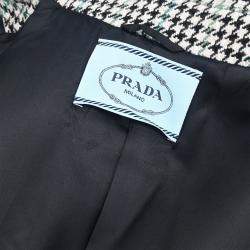 Prada Black Wool Coat Women Size 44