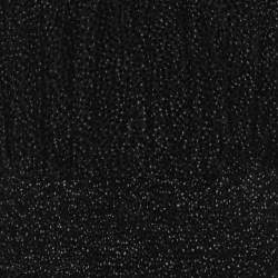 Prada Black Polka Dotted Velvet Silk Midi Dress S