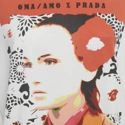 Prada White Oma Edition 'desert Rose' Poster T-shirt M