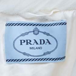 Prada Ivory Faux Fur Short Coat S