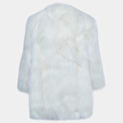 Prada Ivory Faux Fur Short Coat S