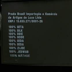 Pre Owned Prada Black Satin Long Drape Detail Mini Skirt S