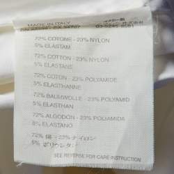 Pre Owned فستان برادا قطن مطاطي أبيض بطيات مقاس متوسط ( ميديوم )