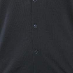 Prada Navy Blue Wool Button Front Cardigan M