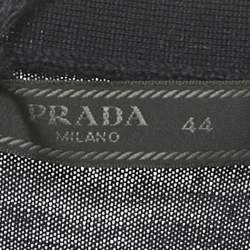 Prada Navy Blue Wool Button Front Cardigan M