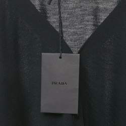 Prada Navy Blue Wool Button Front Cardigan M