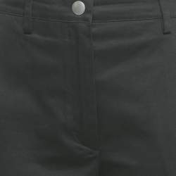 Pre Owned بنطلون برادا قطن جبراردين أسود واسع الساق مقاس صغير - سمول