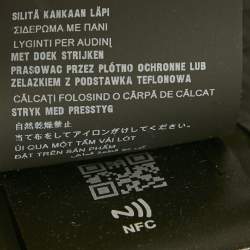 Pre Owned بنطلون برادا قطن جبراردين أسود واسع الساق مقاس صغير - سمول