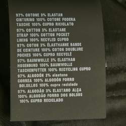 Pre Owned بنطلون برادا قطن جبراردين أسود واسع الساق مقاس صغير - سمول