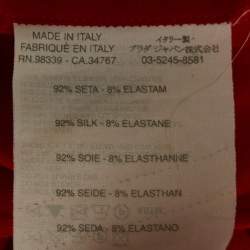 Pre Owned Prada Red Silk Ruched Mini Tube Dress M