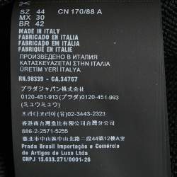 مملوكة مسبقًا Prada Black Cotton Knit Logo Embroidered Mini Dress M