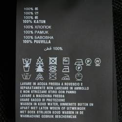 مملوكة مسبقًا Prada Black Cotton Knit Logo Embroidered Mini Dress M