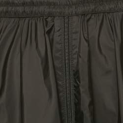 مملوكة مسبقًا Prada Black Re-Nylon Zipper Detail Maxi Skirt M