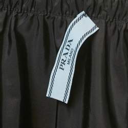 مملوكة مسبقًا Prada Black Re-Nylon Zipper Detail Maxi Skirt M