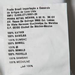 Pre Owned Prada White Cotton Triangle Logo Tank Top S