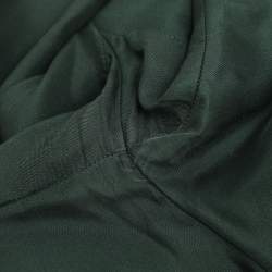 Pre Owned Prada Green Floral Silk Capri Pants M