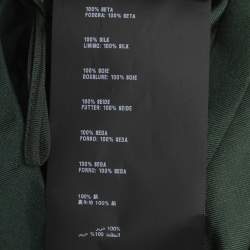 Pre Owned Prada Green Floral Silk Capri Pants M