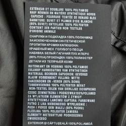 Pre Owned Prada Grey Nylon Fox Fur Trim Detail Quilted Down Jacket M