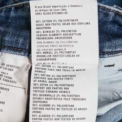 Pre Owned Prada Blue Washed Denim Tight Fit Jeans S Waist 25"