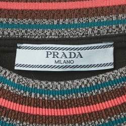 Pre Owned Prada Grey The Lion House Print Cotton Blend Sweatshirt XS 
