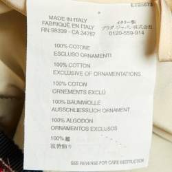 Pre Owned Prada Multicolor Floral Printed Cotton Lace Trim Tiered Mini Skirt L